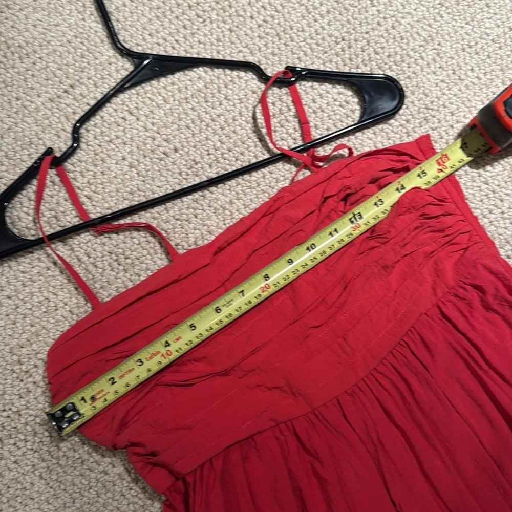 Abercrombie & Fitch Red Maxi Dress with Spaghetti Straps